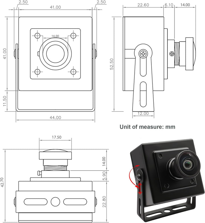 SVPRO Global Shutter USB-Kamera, 1200P, 90 fps, Hochgeschwindigkeitskamera, Weitwinkel, ohne Verzerr