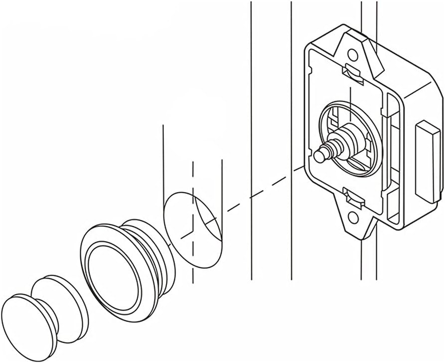 Faderr Druckknopf-Schlösser, 5 Stück, Druckknopf-Verriegelung für Schublade, Schlüsselloses Türschlo
