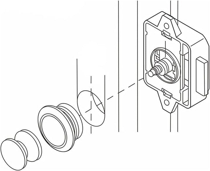 Faderr Druckknopf-Schlösser, 5 Stück, Druckknopf-Verriegelung für Schublade, Schlüsselloses Türschlo