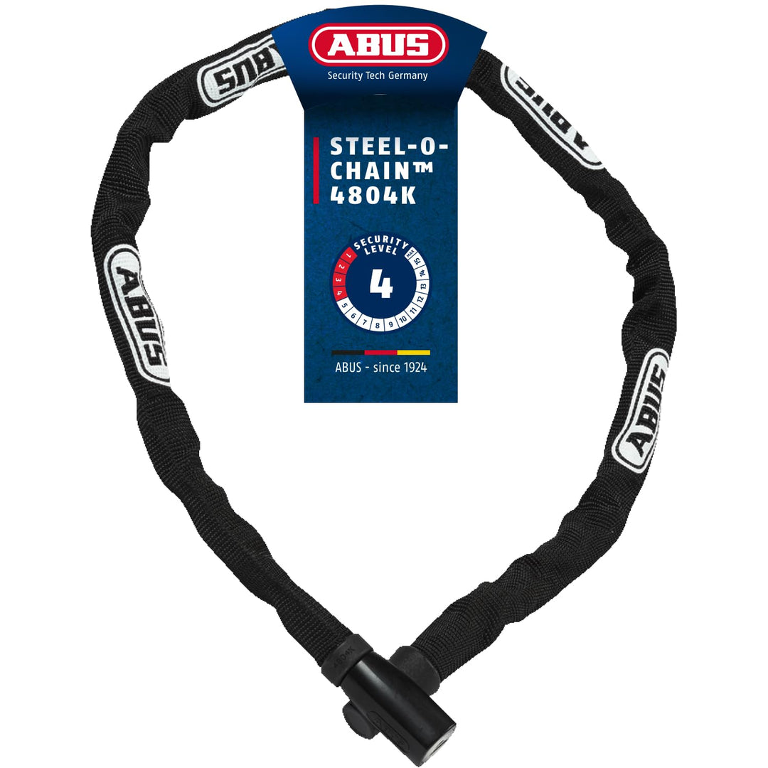 ABUS Kettenschloss Steel-O-Chain 4804K – Fahrradschloss aus Spezialstahl – ABUS-Sicherheitslevel 4 S