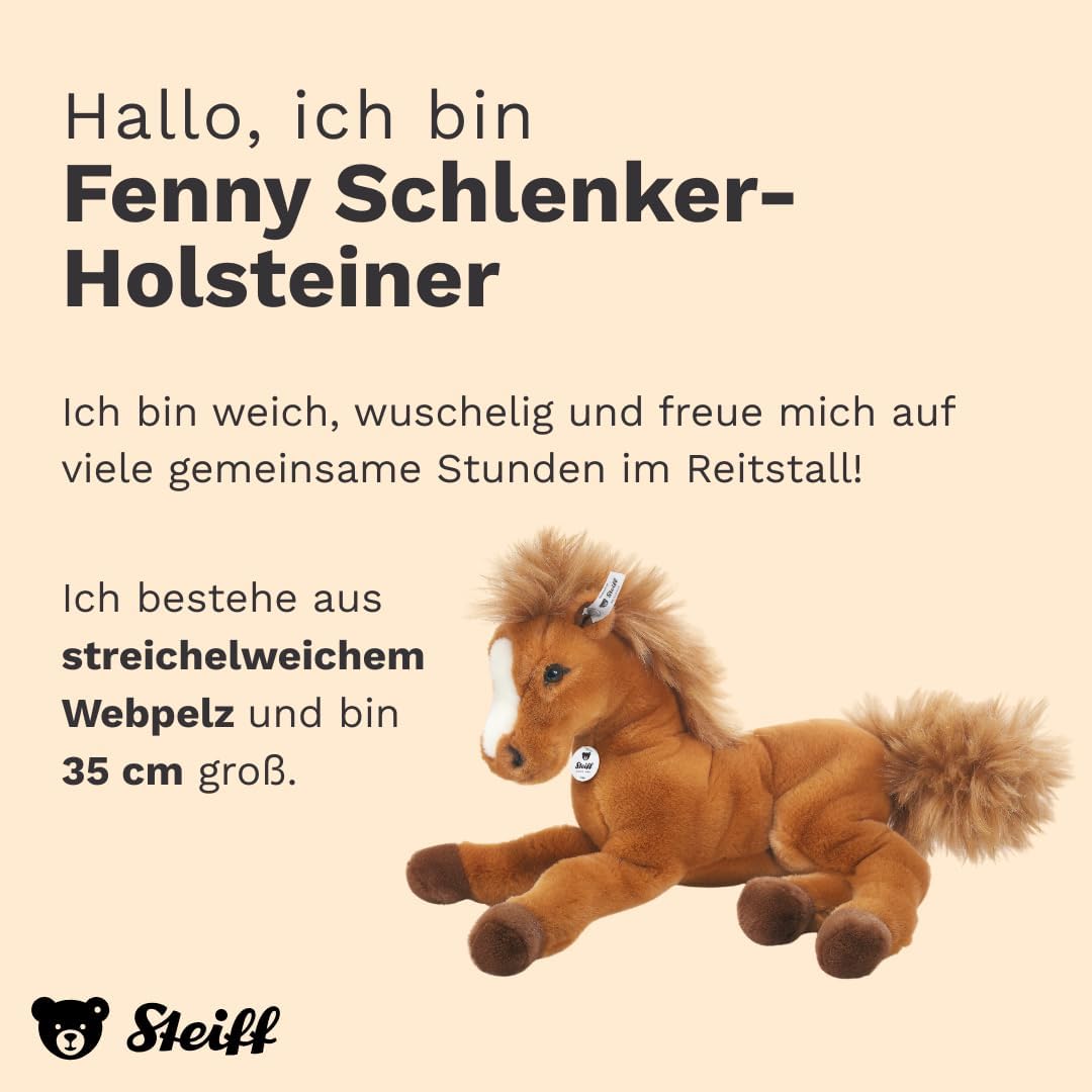Steiff Kuscheltier Fenny Schlenker-Holsteiner, Pferd, Süsses Stofftier, Jungen, Mädchen & Babys ab 0