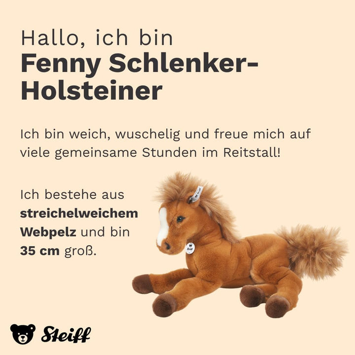 Steiff Kuscheltier Fenny Schlenker-Holsteiner, Pferd, Süsses Stofftier, Jungen, Mädchen & Babys ab 0