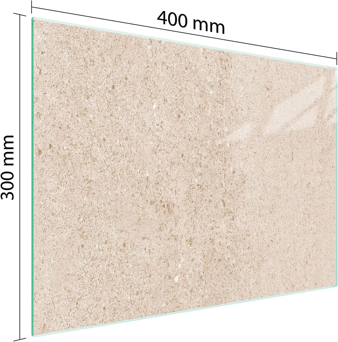 Herdabdeckplatte 40x30 cm Einteilig Glas Elektroherd Induktion Herdschutz Spritzschutz Glasplatte De