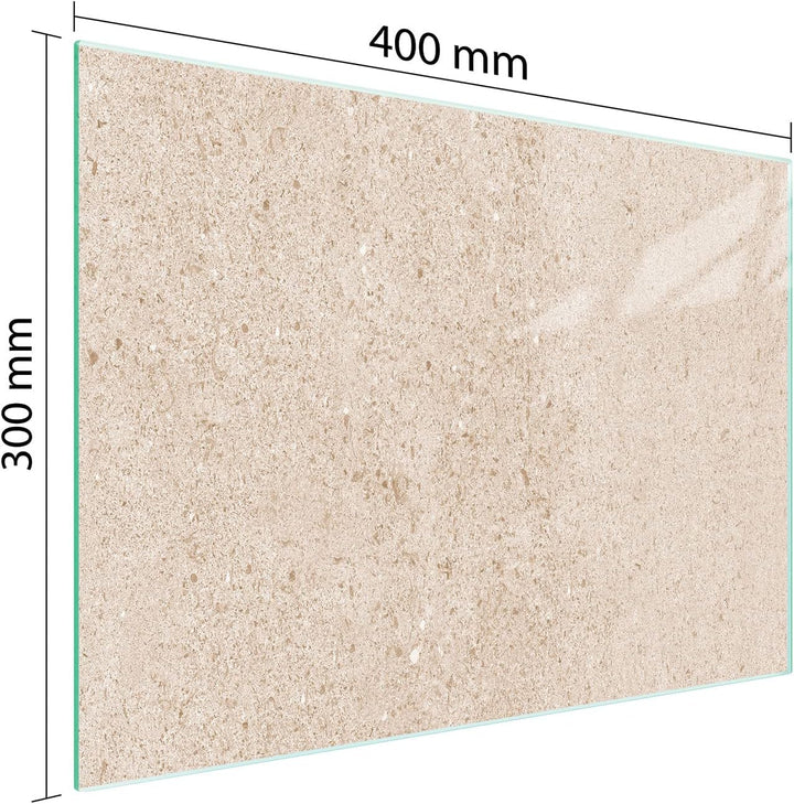 Herdabdeckplatte 40x30 cm Einteilig Glas Elektroherd Induktion Herdschutz Spritzschutz Glasplatte De