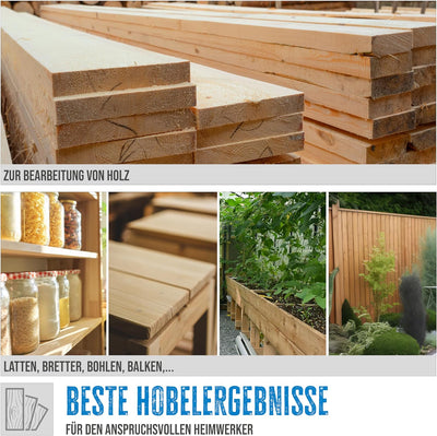 Güde 55440 Abricht- & Dickenhobel GADH 200 (Abrichttische aus Alu-Druckguss, Hobelwellenschutz, Über