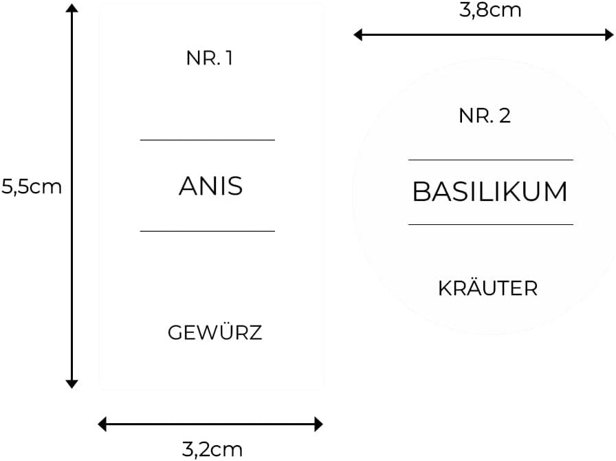 24x Gewürzgläser mit Bambusdeckel inkl. 240x Etiketten, 30x Streueinsätze, 1x Edelstahl Trichter, 1x