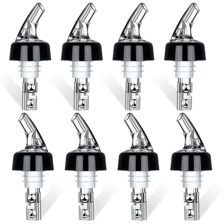 Flaschenausgiesser 8 Stück 2cl, Dosierhilfe Ausgiesser Für Flaschen mit Stop-Funktion Schutzdeckel P
