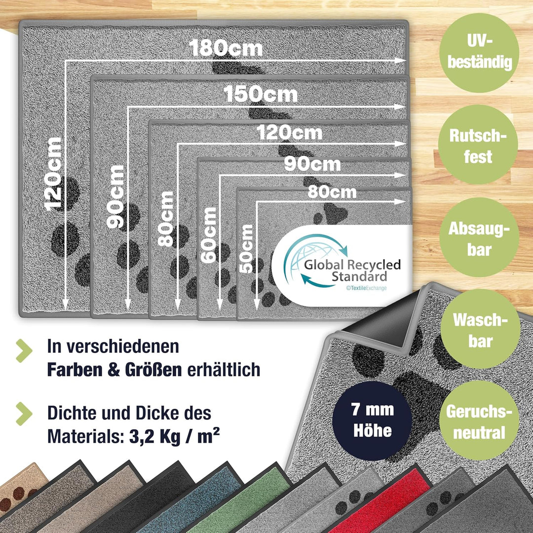 KESSER Schmutzfangmatte, Profi Fussmatte in vielen Grössen, Türmatte, Teppich, Fussabtreter &amp; Fussab