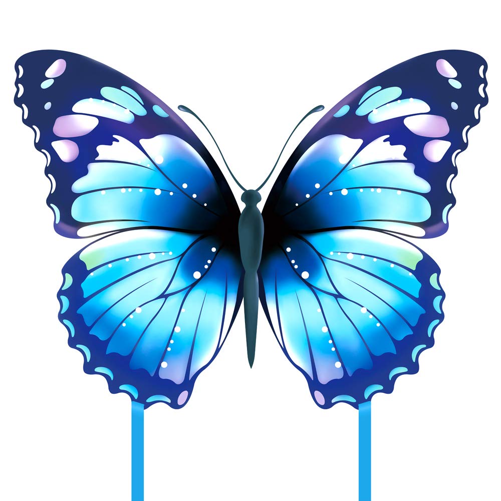 Mint's Colorful Life Schmetterling Drachen flugdrachen für Kinder und Erwachsene. Blau, Blau