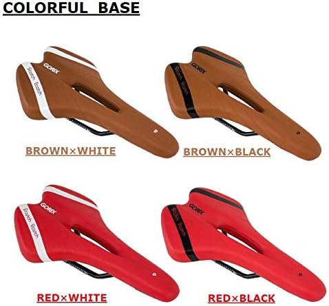 GORIX Bike Saddle Seat Comfortable Cushion with Rail Mountain Road Bicycle for Men and Women (A6-1)