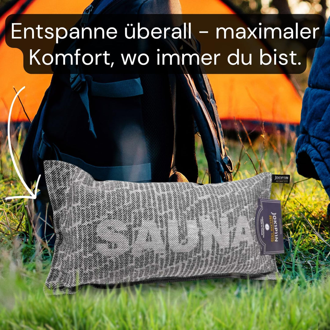 Jokipiin Premium Saunakissen 40 x 22 cm | 100% Made in Finland | ReisekissenLeinen Baumwolle