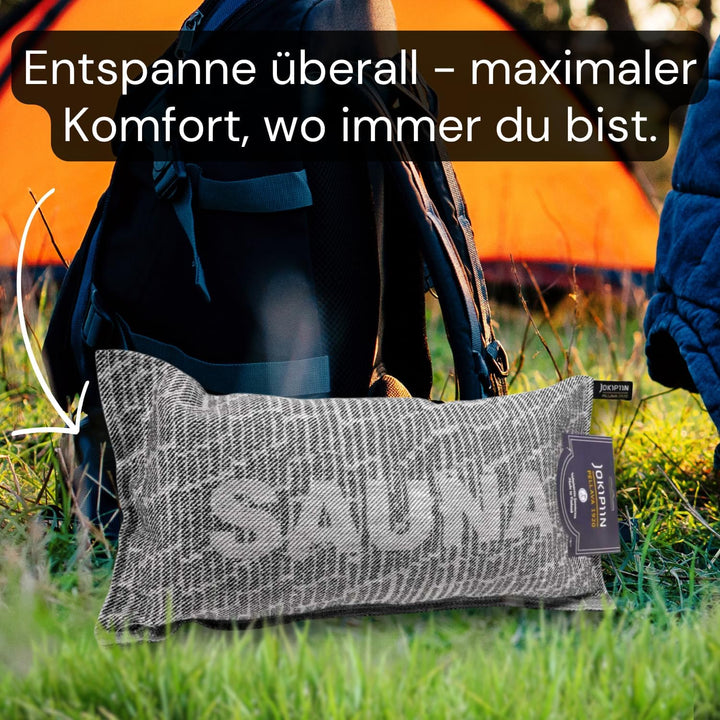 Jokipiin Premium Saunakissen 40 x 22 cm | 100% Made in Finland | ReisekissenLeinen Baumwolle