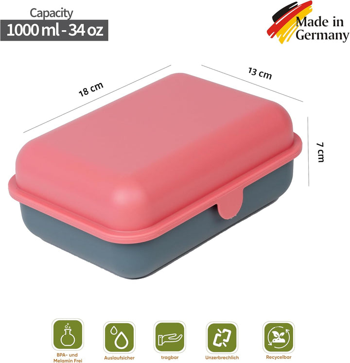 BioFactur Brotdose Erwachsene,Kinder | 3er Jausenbox Kinder | BPA Frei Vesperbox | Butterbrotdose Sp