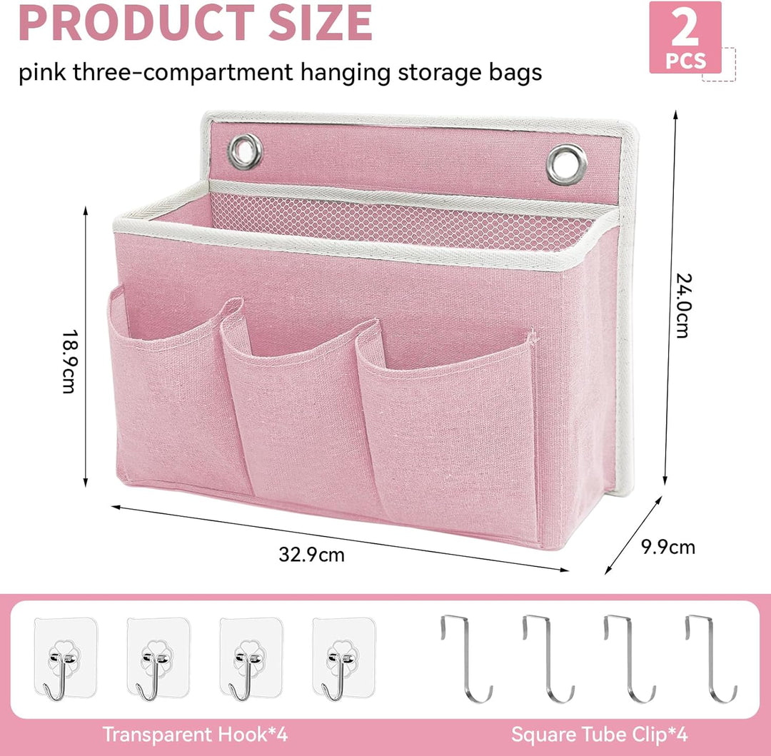 2 Stück Wand Organizer Tasche Hängekörbe Mit Grosser Mesh Abteilung Und 3 Taschen Tür Organizer Plat