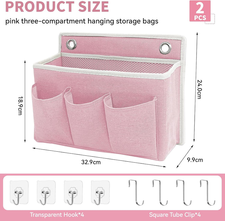 2 Stück Wand Organizer Tasche Hängekörbe Mit Grosser Mesh Abteilung Und 3 Taschen Tür Organizer Plat