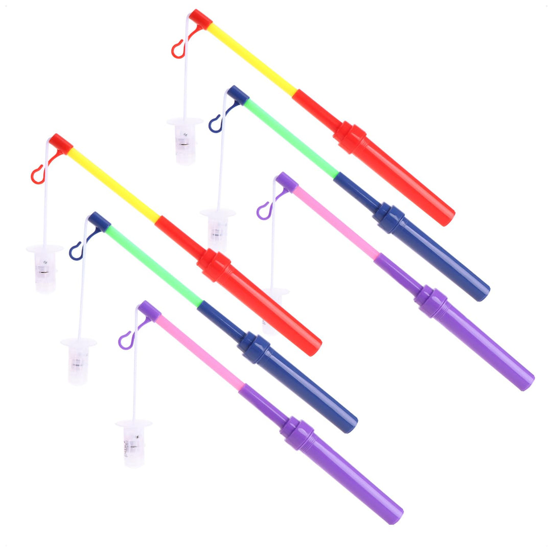 com-four® 6X LED- Laternenstab - batteriebetriebener Leuchtstab für Laternen-Umzüge, Halloween und S