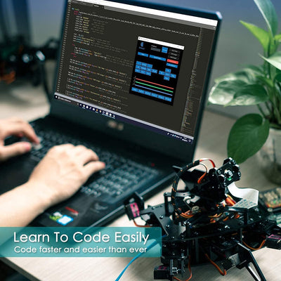 Adeept RaspClaws Hexapod Spider Robot Kit für Raspberry Pi 4/3 Modell B+/B, STEAM Crawling Robot, Op