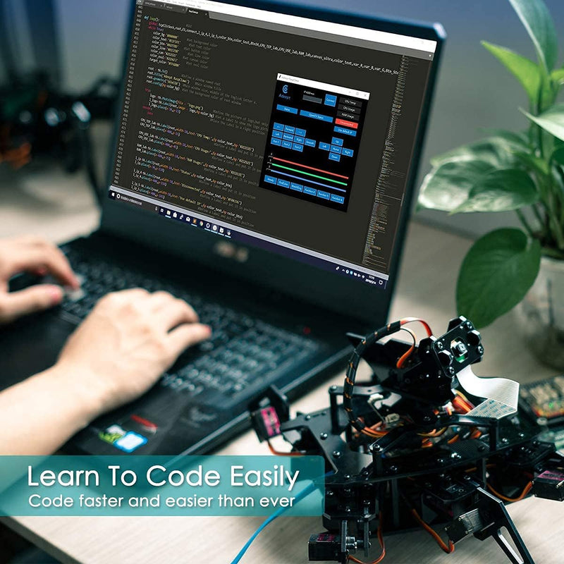 Adeept RaspClaws Hexapod Spider Robot Kit für Raspberry Pi 4/3 Modell B+/B, STEAM Crawling Robot, Op