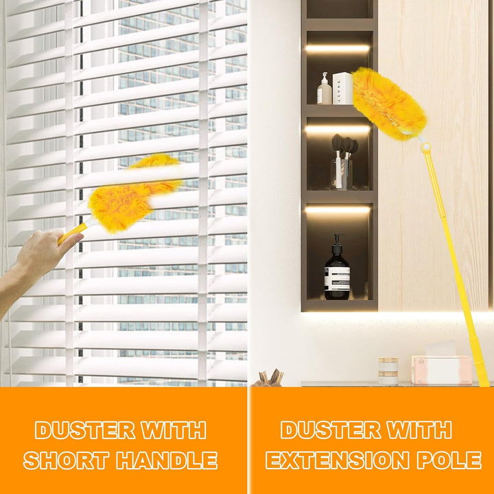 JEHONN Staubmagnet Nachfüllpack 20 Stück für Swiffer Duster, 360 Grad Staubwischer Teleskopstange, S