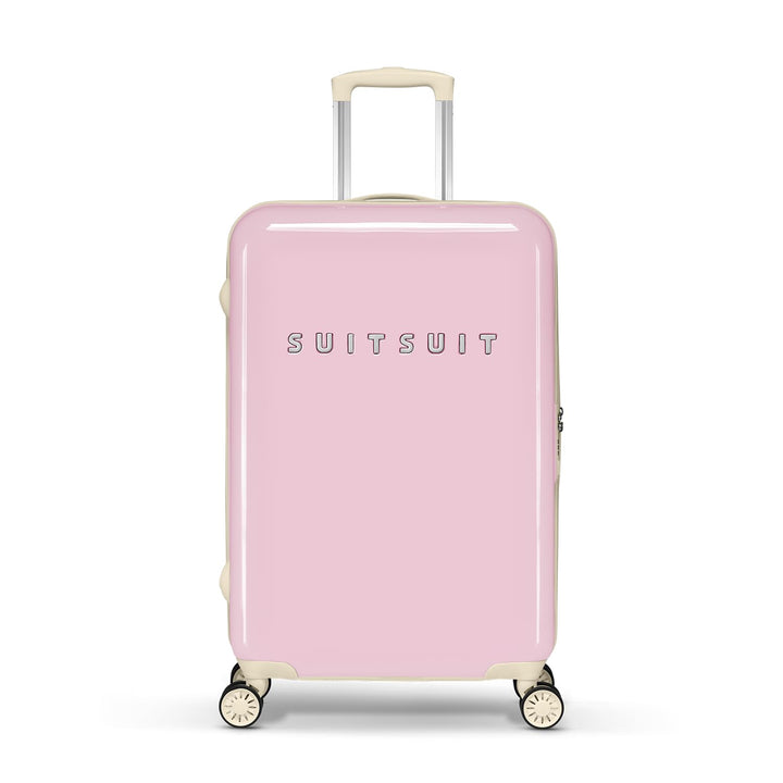 SUITSUIT Fabulous Fifties – Reisekoffer mit 4 Rollen – 66 cm – 59L – Rosa Pastell Pink Dust M, Pink