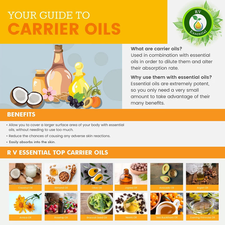 R V Essential Reines Calendula Träger Öl 50ml (1.69 Unzen) - Calendula officinalis (100% reines und