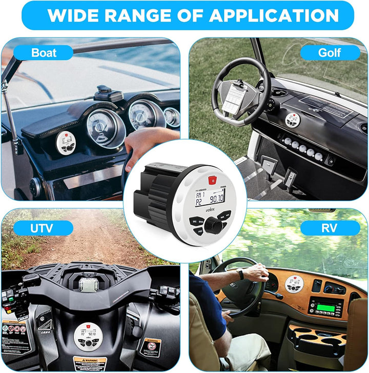 Wasserdicht Bluetooth Marine Stereo-Empfänger mit MP3 Player am DAB+/AM/FM Radio und USB für Streami