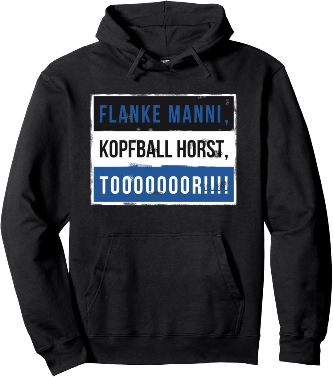 Flanke Manni. Kopfball Horst. Tooor Fan Outfit Hamburg Retro Pullover Hoodie