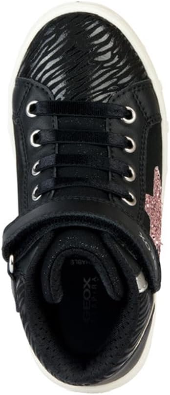 Geox Mädchen J Skylin GirlSneaker 29 EU Black Dk Pink, 29 EU Black Dk Pink