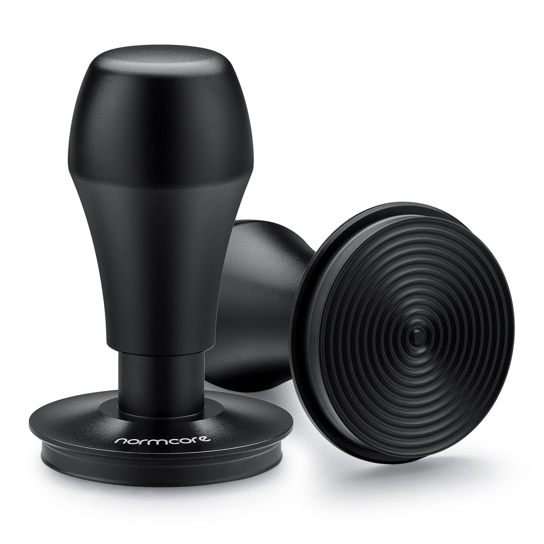 Normcore 58,5 mm Espresso-Kaffeetamper V4 – Titan-Ripple-Beschichtung – federbelasteter Stampfer – 6