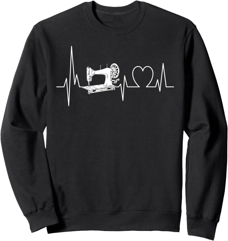 Nähmaschine Herzschlag Näherin Stricken Schneiderin Geschenk Sweatshirt