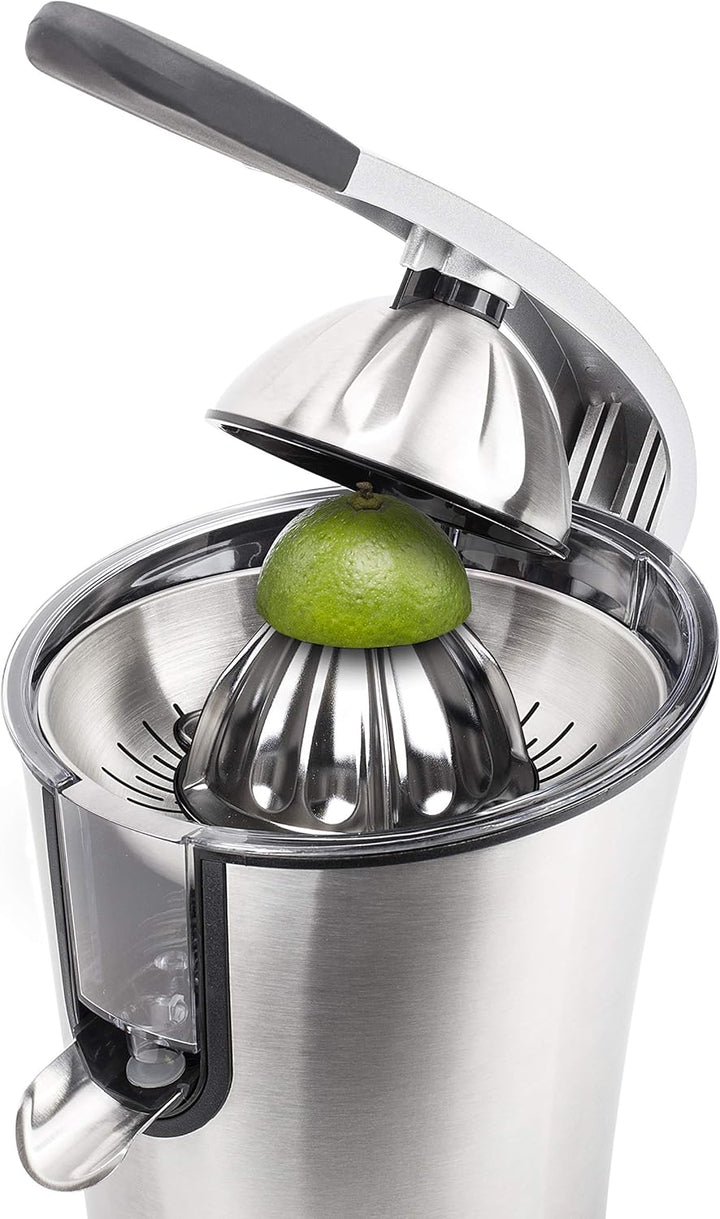 Princess Master Juicer Pro, Edelstahl Presskegel, 300 W Motor, Rostfreier Edelstahl, 201860, Silber