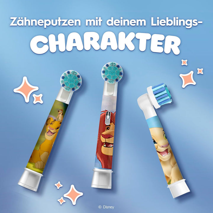 Oral-B Pro Kids König der Löwen Aufsteckbürsten für elektrische Zahnbürste, 8 Stück, extra weiche Bo