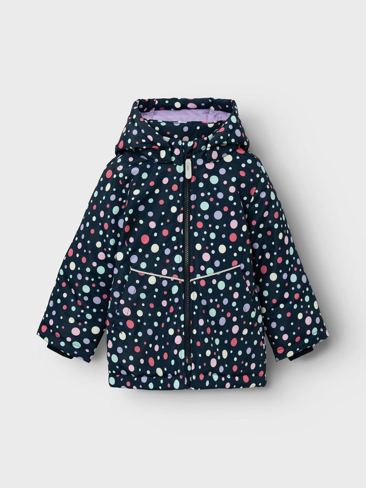 NAME IT Mädchen Nmfmaxi Jacket Dancing Dots Jacke 92 Dark Sapphire, 92 Dark Sapphire