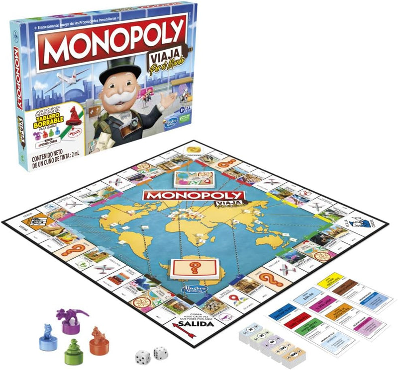 HASBRO JUEGOS MONOPOLY VIAJAR POR EL MUNDO +8 AÑOS