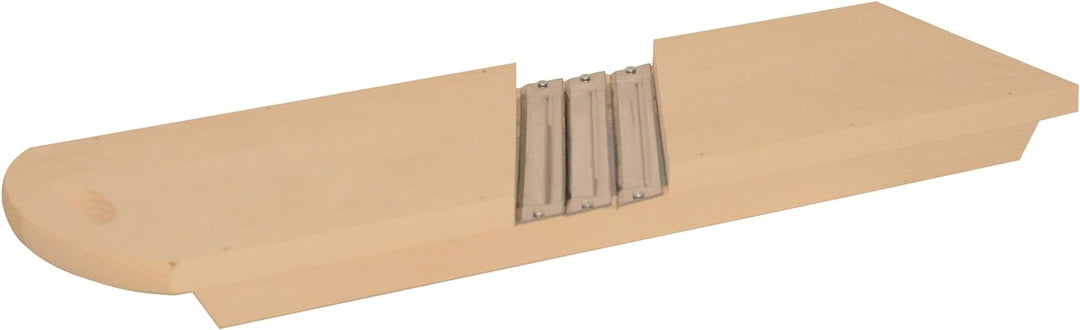 Krauthobel klein Classic aus Pappelholz , 3-Messer aus Edelstahl, 18x55 cm