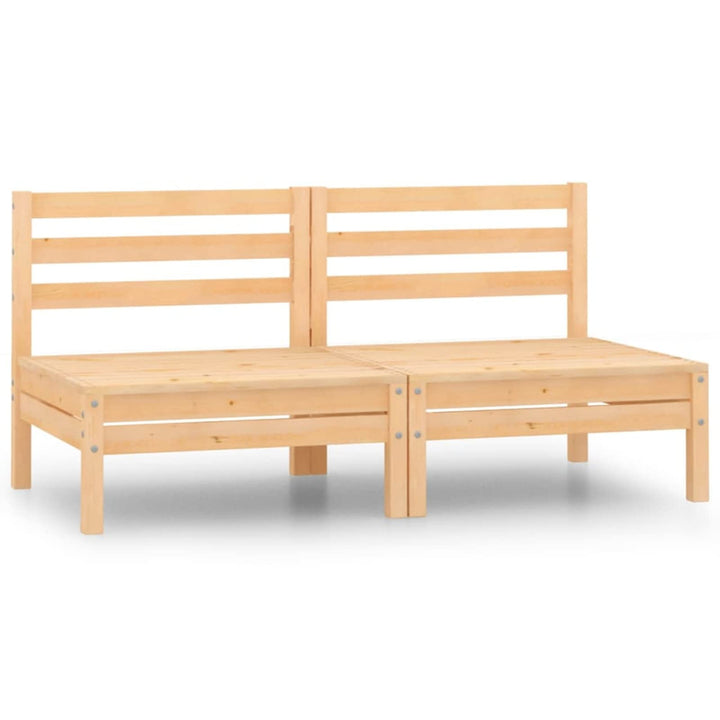 Tidyard 2 STK. Garten Mittelsofa Einzelsofa Modular Gartensofa Holzsofa Gartenmöbel Sofa Kiefer Mass