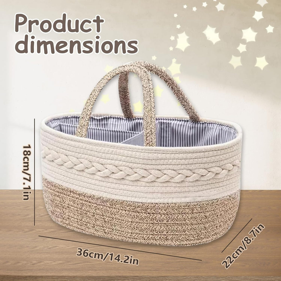 Zyluniy Baby Windel Caddy Organizer, Wickel Organizer, Windel Caddy mit Fächern & Griffen, Multifunk