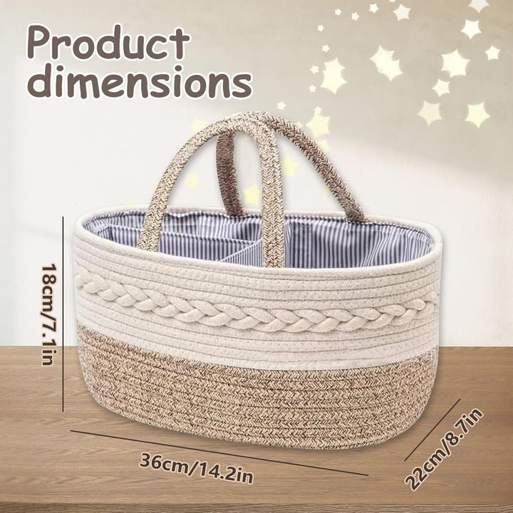 Zyluniy Baby Windel Caddy Organizer, Wickel Organizer, Windel Caddy mit Fächern & Griffen, Multifunk