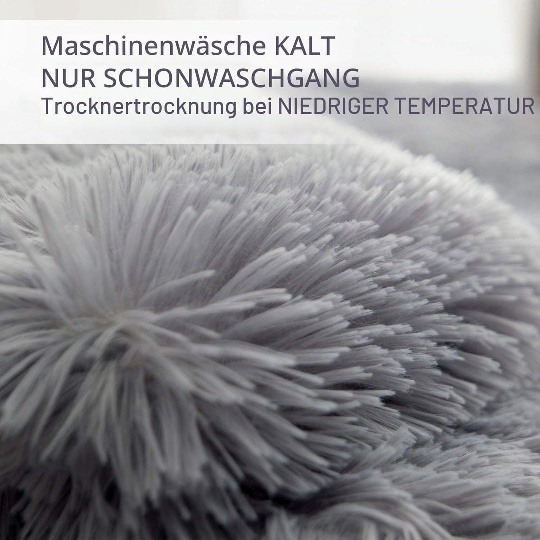 EMME Faux Kuscheldecke Flauschig, 150 x 200 cm, Felldecke, Pelz Wolldecke, Wohndecke, Super Weich, P