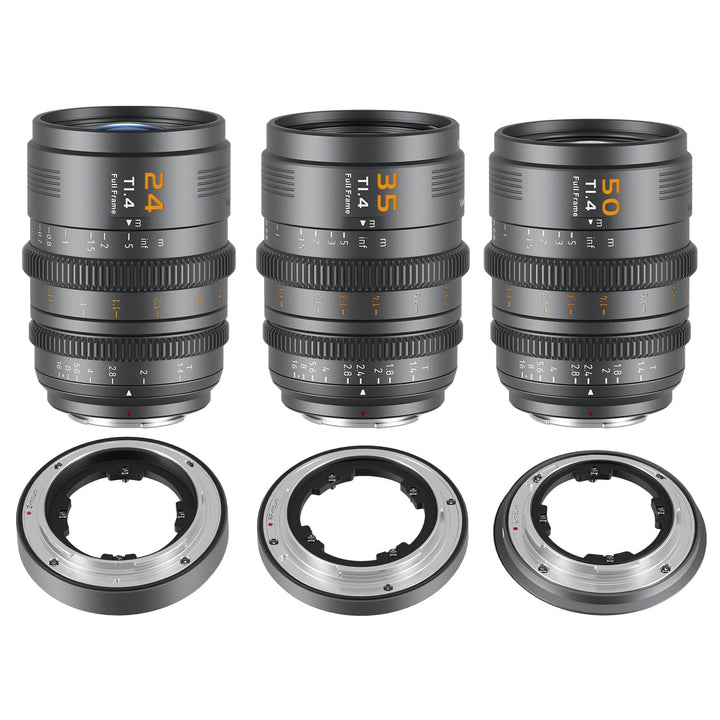SIRUI VP-1 Vision Prime 1 T1.4 Vollformat-Cine-Objektivset, 24 mm, 35 mm, 50 mm Kinoobjektiv mit man