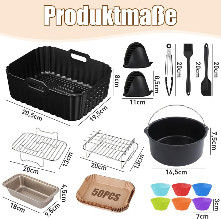 Heissluftfritteuse Zubehör für Philips Airfryer 4000 Series Stacked Dual Basket 10L, BPA-frei Airfry
