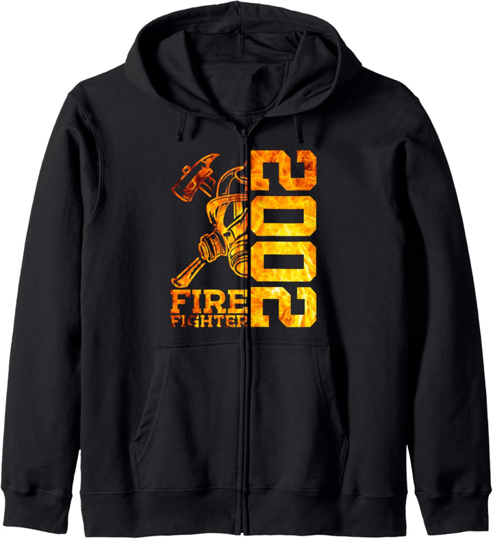 FIRE FIGHTER 2002 22 JAHRE FEUERWEHR 22. GEBURTSTAG Kapuzenjacke