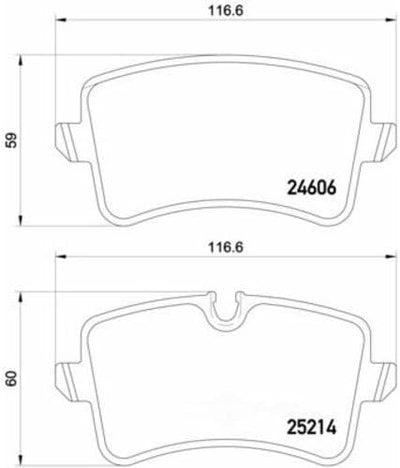 HELLA PAGID 8DB 355 016-001 Bremsbelagsatz - T2090 - Dicke/Stärke: 17.5mm - Bremssystem: Lucas - ink