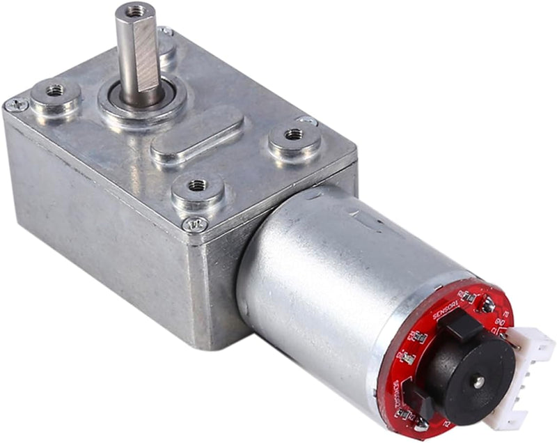 12 V DC Endlosschraubenmotor Reduziermotor mit Autoblocking Srong Encoder, Ausgangsachse 6 mm (10 RP