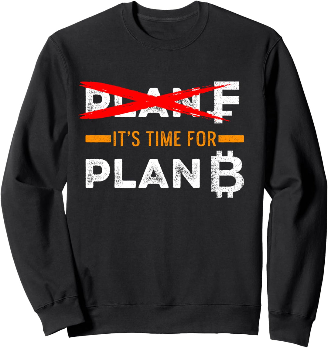 Plan B Geld Börse Krypto BTC Schweizer Franken Bitcoin Sweatshirt