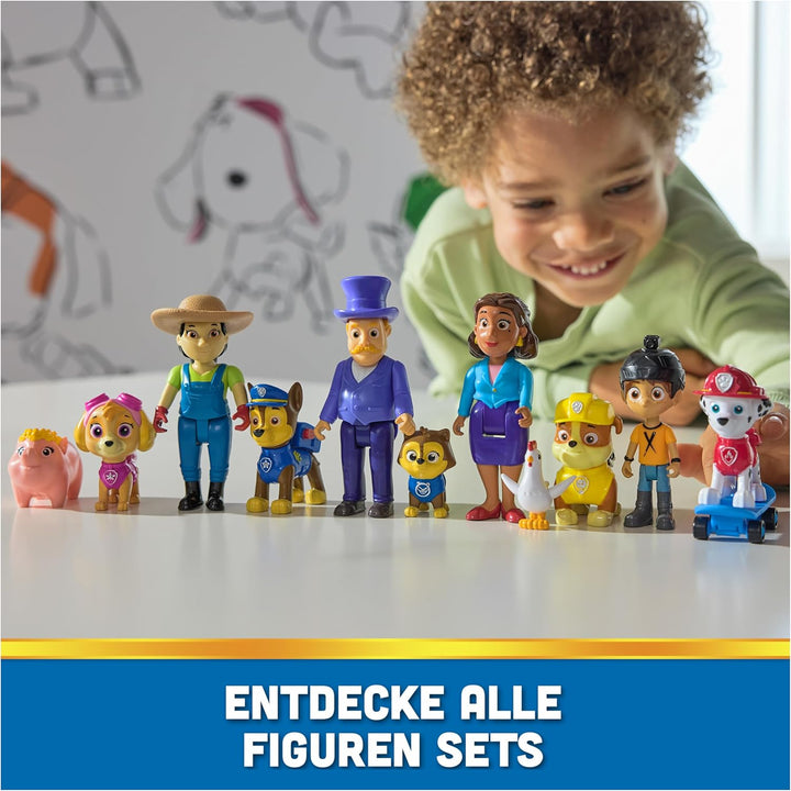 PAW PATROL Hero Pups – Actionfiguren-Set mit 1 Chase Hundefigur, 1 Chaos-Kätzchen Figur und 1 Bürger