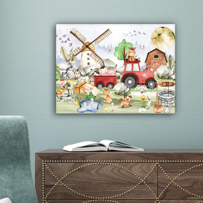 MuchoWow© Leinwand 40x30 cm Deko Schlafzimmer Aesthetic Leinwandbilder Wohnzimmer Gemälde Foto Gesch
