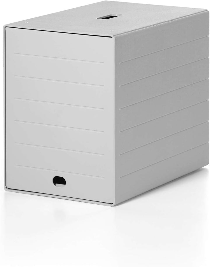 Durable Schubladenbox Idealbox Plus, 1 Stück, grau, 1712001050 Grau mit Frontplatte, Grau mit Frontp