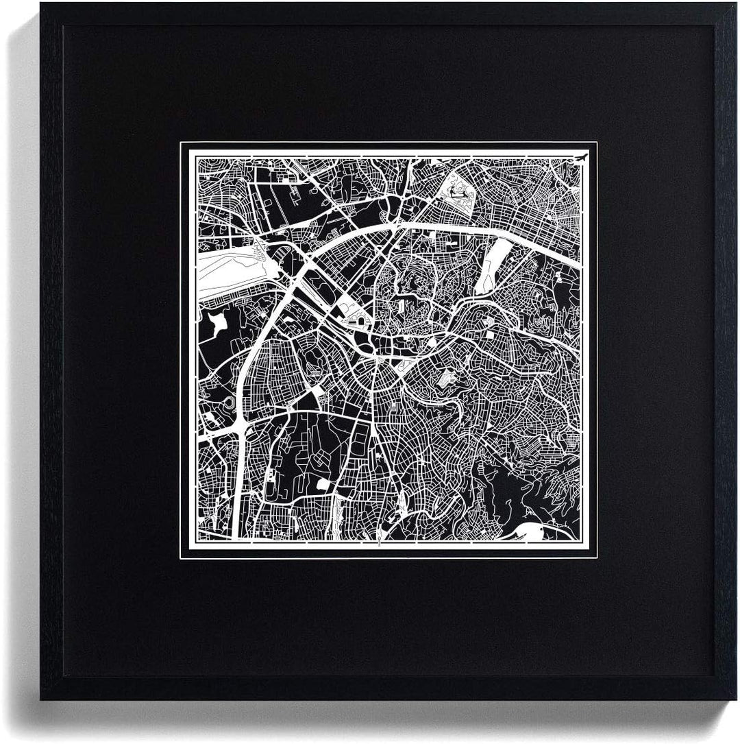 O3 DESIGN STUDIO Ankara Papierschnitt Karte Weiss 30x30 cm Papierkunst, Ankara