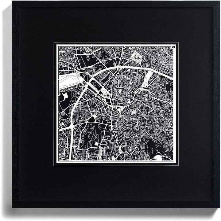 O3 DESIGN STUDIO Ankara Papierschnitt Karte Weiss 30x30 cm Papierkunst, Ankara